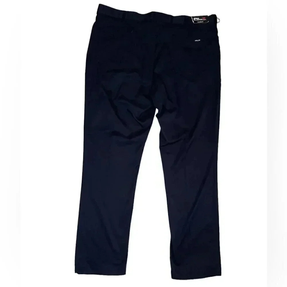 RLX Ralph Lauren Athletic Tailored Fit Black 5 Pocket Pants sz 40x32 - Picture 2 of 11